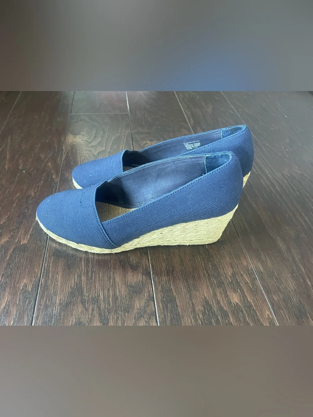 Lauren Ralph Lauren Cynthia  Espadrilles Sandals Womens 8.5B Blue Canvas Preppy